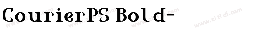 CourierPS Bold字体转换